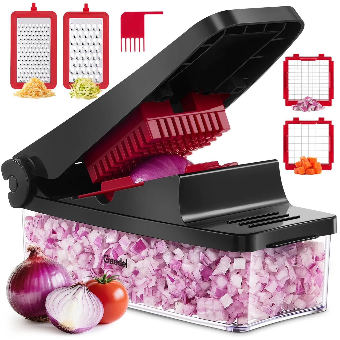 Professional food chopper, kitchen vegetable slicer, dicer, shredder