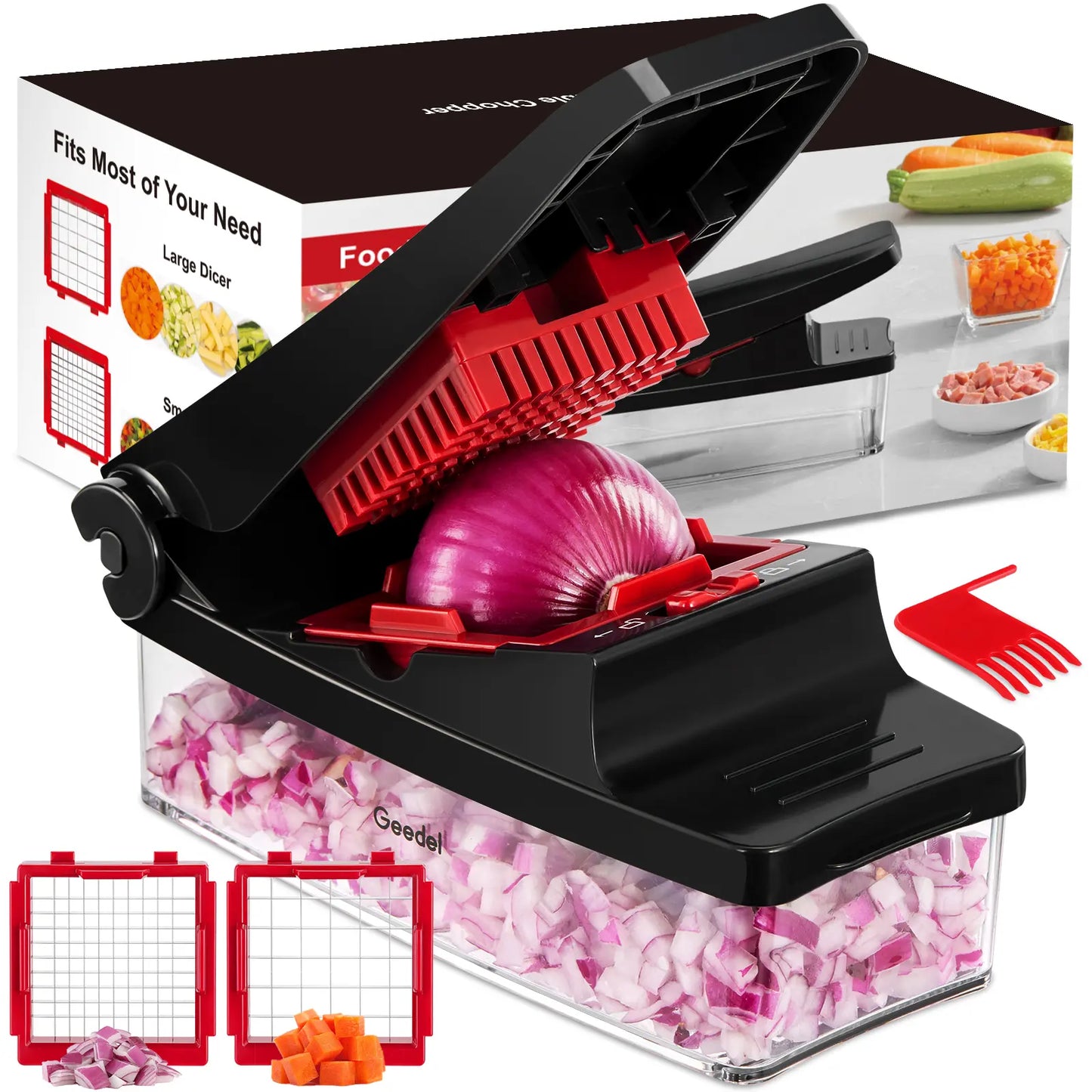 Professional food chopper, kitchen vegetable slicer, dicer, shredder