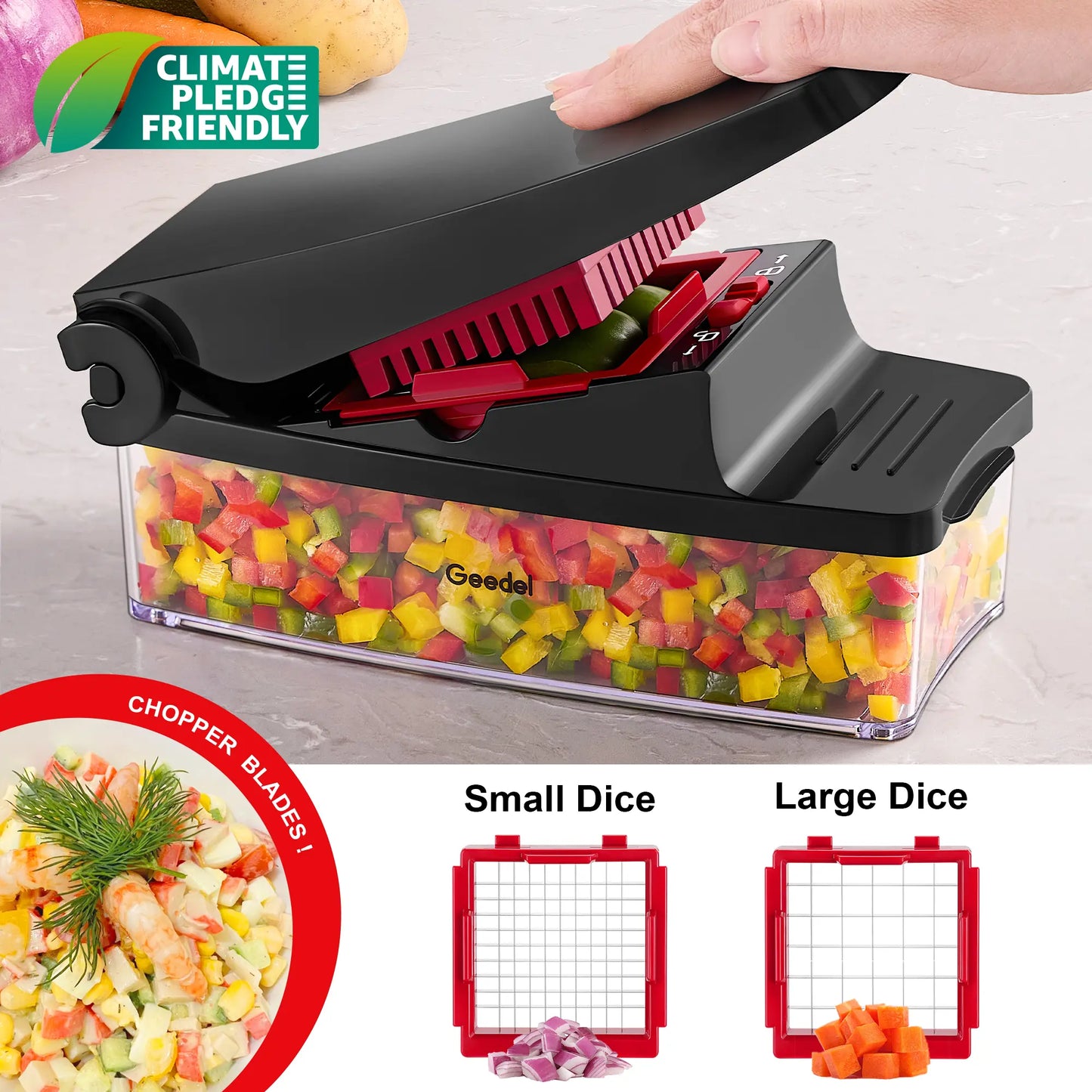 Professional food chopper, kitchen vegetable slicer, dicer, shredder